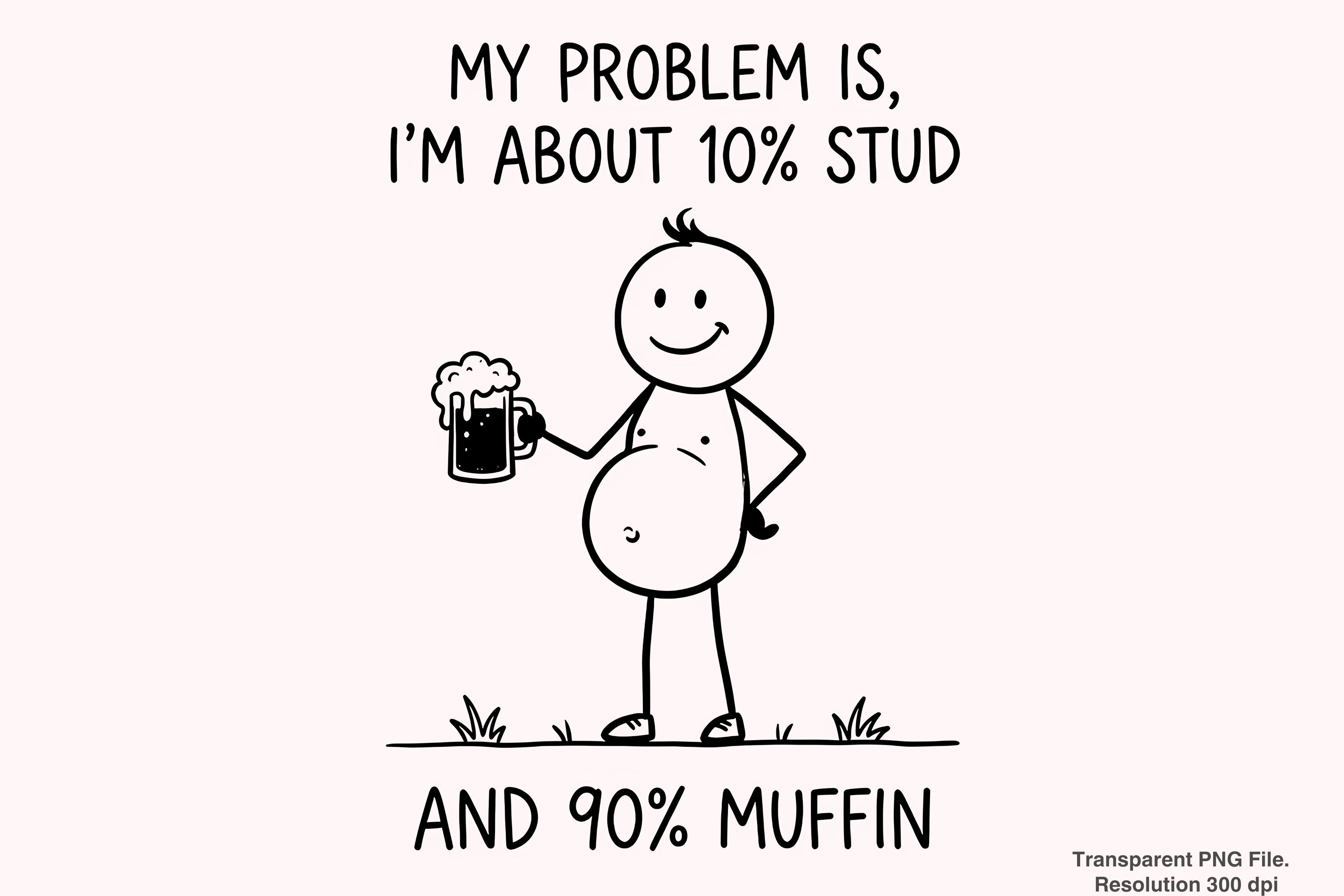 Muffin Png, Dad Bob Png, Humor Dad PNG