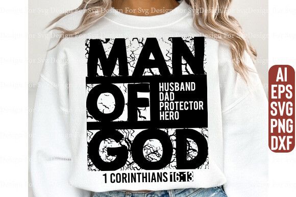 Man of God Svg Fathers Day Christian PNG