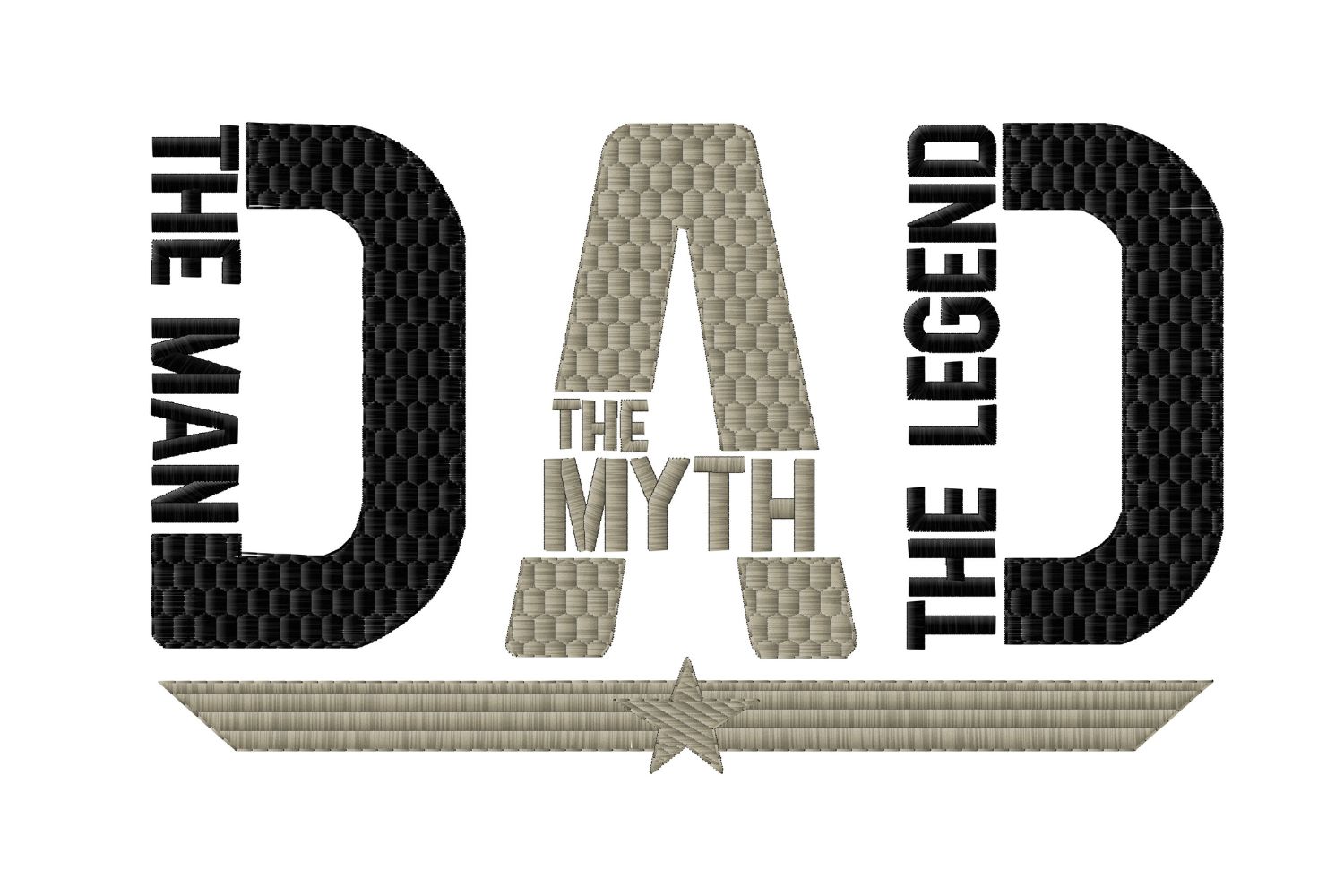 DAD Embroidery Design